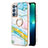 Coque Silicone Motif Fantaisie Souple Couleur Unie Etui Housse avec Support Bague Anneau Y05B pour Oppo Reno6 Pro 5G Petit