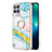 Coque Silicone Motif Fantaisie Souple Couleur Unie Etui Housse avec Support Bague Anneau Y05B pour Realme 8i Colorful