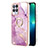 Coque Silicone Motif Fantaisie Souple Couleur Unie Etui Housse avec Support Bague Anneau Y05B pour Realme 8i Petit