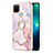 Coque Silicone Motif Fantaisie Souple Couleur Unie Etui Housse avec Support Bague Anneau Y05B pour Realme C21Y Petit