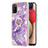 Coque Silicone Motif Fantaisie Souple Couleur Unie Etui Housse avec Support Bague Anneau Y05B pour Samsung Galaxy A03s Petit