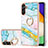 Coque Silicone Motif Fantaisie Souple Couleur Unie Etui Housse avec Support Bague Anneau Y05B pour Samsung Galaxy A04s Colorful