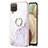 Coque Silicone Motif Fantaisie Souple Couleur Unie Etui Housse avec Support Bague Anneau Y05B pour Samsung Galaxy A12 Nacho Petit