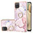 Coque Silicone Motif Fantaisie Souple Couleur Unie Etui Housse avec Support Bague Anneau Y05B pour Samsung Galaxy A12 Nacho Rose