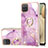 Coque Silicone Motif Fantaisie Souple Couleur Unie Etui Housse avec Support Bague Anneau Y05B pour Samsung Galaxy A12 Nacho Violet Clair