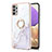 Coque Silicone Motif Fantaisie Souple Couleur Unie Etui Housse avec Support Bague Anneau Y05B pour Samsung Galaxy A13 4G Petit