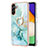 Coque Silicone Motif Fantaisie Souple Couleur Unie Etui Housse avec Support Bague Anneau Y05B pour Samsung Galaxy A13 5G Petit