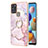 Coque Silicone Motif Fantaisie Souple Couleur Unie Etui Housse avec Support Bague Anneau Y05B pour Samsung Galaxy A21s Petit