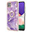 Coque Silicone Motif Fantaisie Souple Couleur Unie Etui Housse avec Support Bague Anneau Y05B pour Samsung Galaxy A22s 5G Petit