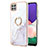 Coque Silicone Motif Fantaisie Souple Couleur Unie Etui Housse avec Support Bague Anneau Y05B pour Samsung Galaxy A22s 5G Petit