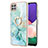 Coque Silicone Motif Fantaisie Souple Couleur Unie Etui Housse avec Support Bague Anneau Y05B pour Samsung Galaxy A22s 5G Petit