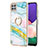 Coque Silicone Motif Fantaisie Souple Couleur Unie Etui Housse avec Support Bague Anneau Y05B pour Samsung Galaxy A22s 5G Petit