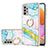 Coque Silicone Motif Fantaisie Souple Couleur Unie Etui Housse avec Support Bague Anneau Y05B pour Samsung Galaxy A32 5G Colorful