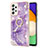 Coque Silicone Motif Fantaisie Souple Couleur Unie Etui Housse avec Support Bague Anneau Y05B pour Samsung Galaxy A52 4G Petit