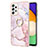 Coque Silicone Motif Fantaisie Souple Couleur Unie Etui Housse avec Support Bague Anneau Y05B pour Samsung Galaxy A52 4G Petit