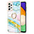 Coque Silicone Motif Fantaisie Souple Couleur Unie Etui Housse avec Support Bague Anneau Y05B pour Samsung Galaxy A52 4G Petit