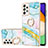 Coque Silicone Motif Fantaisie Souple Couleur Unie Etui Housse avec Support Bague Anneau Y05B pour Samsung Galaxy A52 5G Colorful