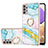 Coque Silicone Motif Fantaisie Souple Couleur Unie Etui Housse avec Support Bague Anneau Y05B pour Samsung Galaxy A73 5G Colorful