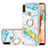 Coque Silicone Motif Fantaisie Souple Couleur Unie Etui Housse avec Support Bague Anneau Y05B pour Samsung Galaxy M11 Colorful