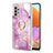 Coque Silicone Motif Fantaisie Souple Couleur Unie Etui Housse avec Support Bague Anneau Y05B pour Samsung Galaxy M32 5G Petit