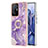 Coque Silicone Motif Fantaisie Souple Couleur Unie Etui Housse avec Support Bague Anneau Y05B pour Xiaomi Mi 11T Pro 5G Violet