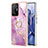 Coque Silicone Motif Fantaisie Souple Couleur Unie Etui Housse avec Support Bague Anneau Y05B pour Xiaomi Mi 11T Pro 5G Violet Clair