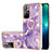 Coque Silicone Motif Fantaisie Souple Couleur Unie Etui Housse avec Support Bague Anneau Y05B pour Xiaomi Poco M4 Pro 5G Violet