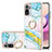 Coque Silicone Motif Fantaisie Souple Couleur Unie Etui Housse avec Support Bague Anneau Y05B pour Xiaomi Poco M5S Colorful