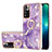 Coque Silicone Motif Fantaisie Souple Couleur Unie Etui Housse avec Support Bague Anneau Y05B pour Xiaomi Poco X4 NFC Violet