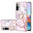 Coque Silicone Motif Fantaisie Souple Couleur Unie Etui Housse avec Support Bague Anneau Y05B pour Xiaomi Redmi Note 10 Pro 4G Rose