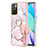 Coque Silicone Motif Fantaisie Souple Couleur Unie Etui Housse avec Support Bague Anneau Y05B pour Xiaomi Redmi Note 11 4G (2021) Rose