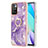 Coque Silicone Motif Fantaisie Souple Couleur Unie Etui Housse avec Support Bague Anneau Y05B pour Xiaomi Redmi Note 11 4G (2021) Violet