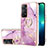 Coque Silicone Motif Fantaisie Souple Couleur Unie Etui Housse avec Support Bague Anneau Y05B pour Xiaomi Redmi Note 11 Pro 5G Violet Clair