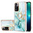 Coque Silicone Motif Fantaisie Souple Couleur Unie Etui Housse avec Support Bague Anneau Y05B pour Xiaomi Redmi Note 11 Pro+ Plus 5G Vert