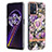 Coque Silicone Motif Fantaisie Souple Couleur Unie Etui Housse avec Support Bague Anneau Y06B pour Realme 9 5G Violet Clair