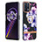 Coque Silicone Motif Fantaisie Souple Couleur Unie Etui Housse avec Support Bague Anneau Y06B pour Realme 9 Pro+ Plus 5G Violet