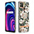 Coque Silicone Motif Fantaisie Souple Couleur Unie Etui Housse avec Support Bague Anneau Y06B pour Realme C25Y India Blanc