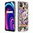 Coque Silicone Motif Fantaisie Souple Couleur Unie Etui Housse avec Support Bague Anneau Y06B pour Realme C25Y India Petit