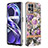 Coque Silicone Motif Fantaisie Souple Couleur Unie Etui Housse avec Support Bague Anneau Y06B pour Realme Narzo 50 4G Violet Clair