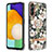 Coque Silicone Motif Fantaisie Souple Couleur Unie Etui Housse avec Support Bague Anneau Y06B pour Samsung Galaxy A04s Blanc