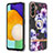 Coque Silicone Motif Fantaisie Souple Couleur Unie Etui Housse avec Support Bague Anneau Y06B pour Samsung Galaxy A04s Petit