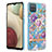 Coque Silicone Motif Fantaisie Souple Couleur Unie Etui Housse avec Support Bague Anneau Y06B pour Samsung Galaxy A12 5G Petit