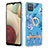 Coque Silicone Motif Fantaisie Souple Couleur Unie Etui Housse avec Support Bague Anneau Y06B pour Samsung Galaxy A12 5G Petit