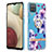 Coque Silicone Motif Fantaisie Souple Couleur Unie Etui Housse avec Support Bague Anneau Y06B pour Samsung Galaxy A12 5G Violet