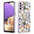 Coque Silicone Motif Fantaisie Souple Couleur Unie Etui Housse avec Support Bague Anneau Y06B pour Samsung Galaxy A13 4G Petit