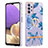 Coque Silicone Motif Fantaisie Souple Couleur Unie Etui Housse avec Support Bague Anneau Y06B pour Samsung Galaxy A13 4G Petit