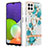 Coque Silicone Motif Fantaisie Souple Couleur Unie Etui Housse avec Support Bague Anneau Y06B pour Samsung Galaxy A22 4G Petit