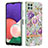 Coque Silicone Motif Fantaisie Souple Couleur Unie Etui Housse avec Support Bague Anneau Y06B pour Samsung Galaxy A22 5G Violet Clair