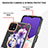 Coque Silicone Motif Fantaisie Souple Couleur Unie Etui Housse avec Support Bague Anneau Y06B pour Samsung Galaxy A22s 5G Petit