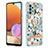 Coque Silicone Motif Fantaisie Souple Couleur Unie Etui Housse avec Support Bague Anneau Y06B pour Samsung Galaxy A32 4G Blanc